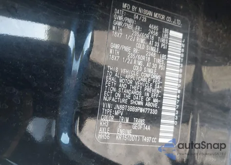 2023 Nissan Rogue Sv Intelligent Awd z USA, uszkodzony, nr VIN JN8BT3BB9PW477330